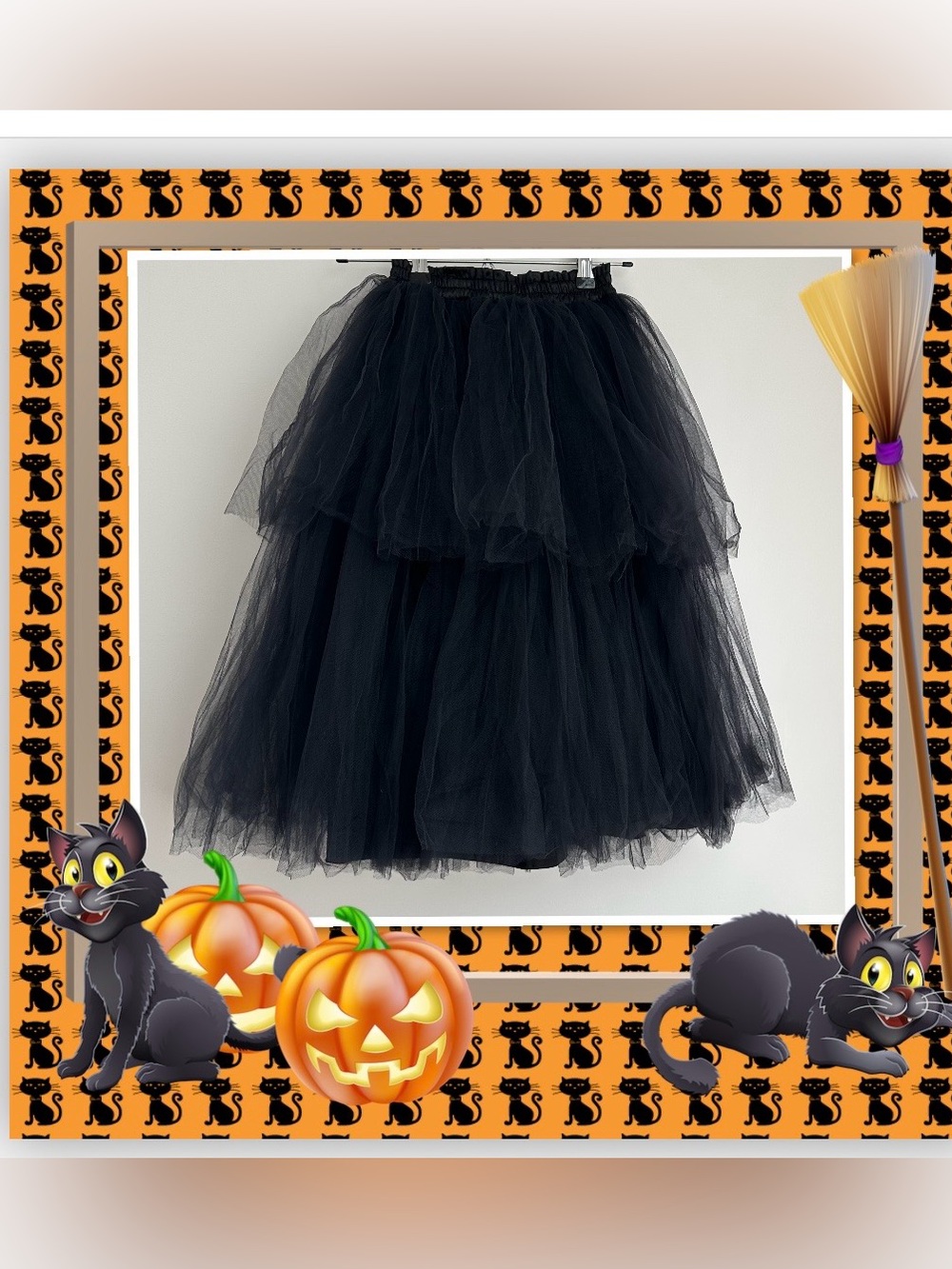 Child size multi-layered black tulle skirt (EUC)